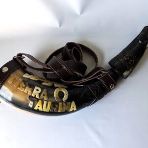 Handmade Bull Horn Flask - Tierra Taurina (6 oz, Genuine Bovine Horn)